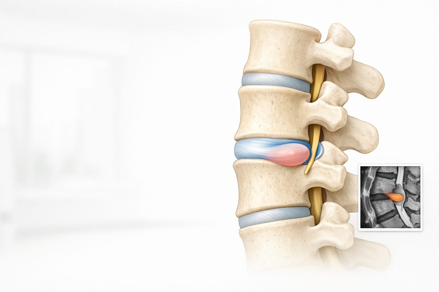 PLID prolapsed lumbar intervertebral disc illustration